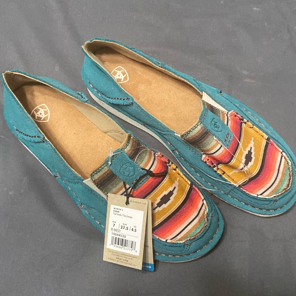 Ariat Women's Cruiser Teal Suede/ Turquoise Serape